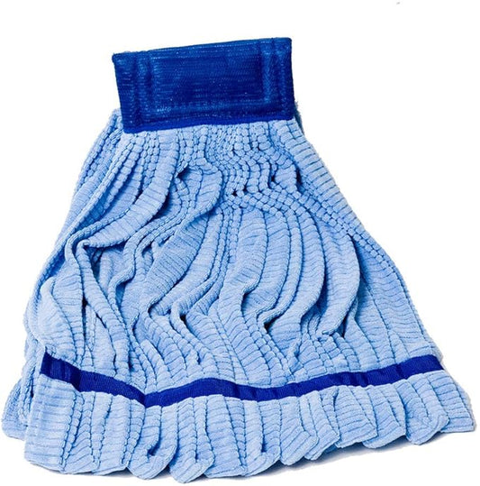 Arkwright Microfiber Tube Mop Head Replacement - Heavy Duty, Lint Free, Super Absorbent & Bleach-Safe, Janitorial Essential for Commercial & Industrial Floor Cleaning, 11 oz, Blue