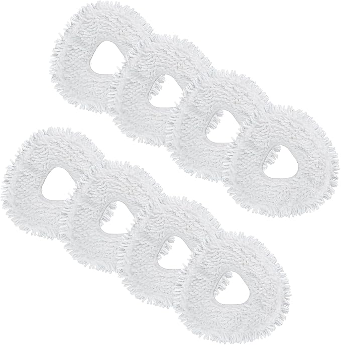 8 Pcs Z10 Mop Pads Compatible with Narwal Freo Pro/Z10 Ultra/X10 Pro/X Ultra/Z Ultra/J3/J4 Robot Vacuum Cleaner, Microfiber Washable Reusable Mopping Pads White