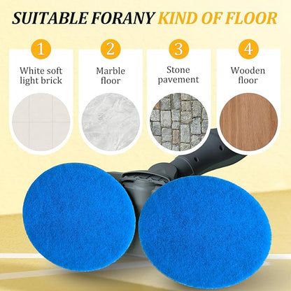 S7000 Replacement Steam Mop Pads for Shark S7001 S8201 S7000AMZ S8001 S7000 S7001TGT S7005 S7020 steam and Scrub mop Frosted Pad with Serrated Locator Ring（6Pack） (2green2gray2blue)