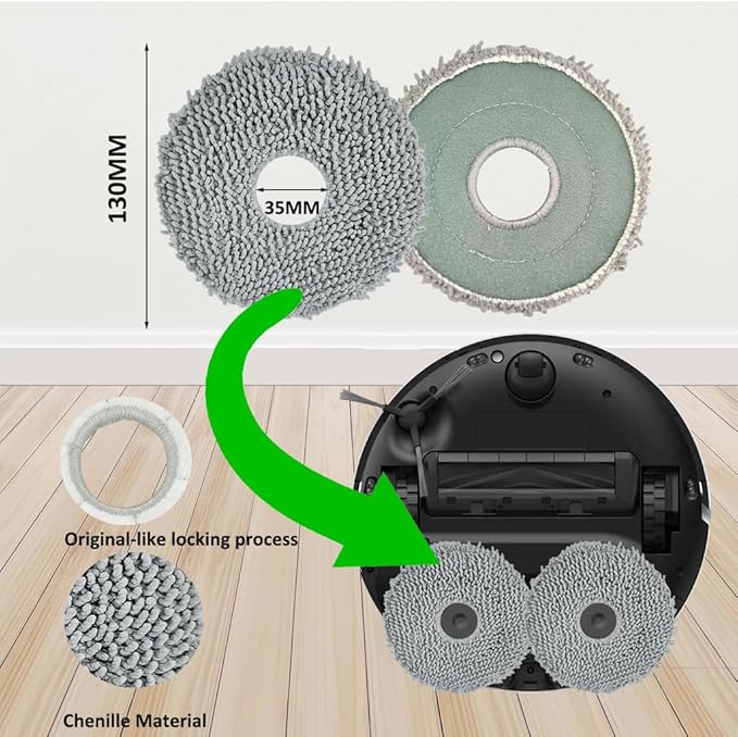 Accessories for Dreame L10s Ultra Heat and Gen 2 ONLY X30 Ultra Mova E30 mops/Wipes X6; dust Bag X4; Filter HEPA X4; Main Brushes X2; Side Brushes X4 Spare Parts