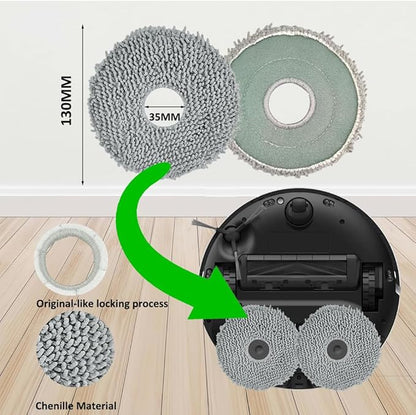 Accessories for Dreame L10s Pro Ultra, L10 Prime L10s Pro Gen 2 L10s Plus Wiping Pads X6 ; Filters X4 ; Main Brushes X2 ;Side Brushes X4 Spare Parts