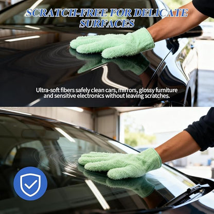 Microfiber Gloves,Microfiber Dusting Gloves for Plants and House Cleaning, Reusable Cleaning Gloves