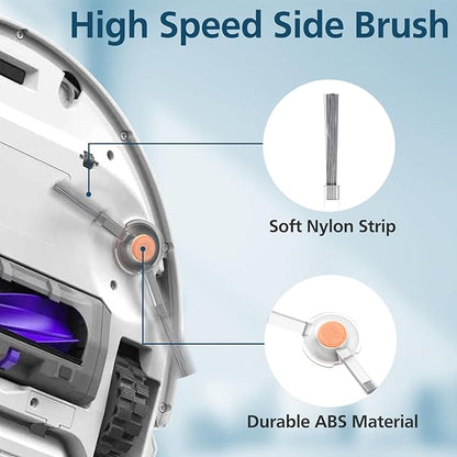 Replacement Parts Accessories Compatible with Narwal Freo X Plus/Freo X Ultra Vacuum Cleaner 1 Roller Brush & Cleaning Brush,2 HEPA Fil-ters, 2 Dust Bags, 4 Mop Pads, 6 Side Brushes, 16 Pack