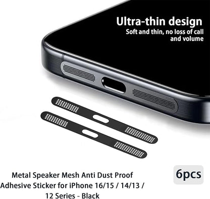 Mobile Fhone Speaker Metal Dust Mesh for iPhone 17, TypeC Charging Port Dust Plug, USB C Cleaning Brush Cleaning Tool Set for iPhone 1615 Series