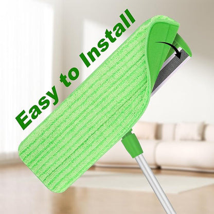 Replacement Microfiber Mop Pads Commercial: 10 Pack for Rubbermaid Commercial 18-Inch Mop, Wet & Dry Commercial Cleaning Refills Reusable for for All Flat Floors