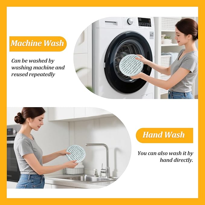 S7000 Replacement Steam Mop Pads for Shark S7001 S8201 S7000AMZ S8001 S7000 S7001TGT S7005 S7020 steam and Scrub mop Frosted Pad with Serrated Locator Ring（6Pack） (Blue)