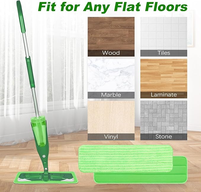 Replacement Microfiber Mop Pads Commercial: 10 Pack for Rubbermaid Commercial 18-Inch Mop, Wet & Dry Commercial Cleaning Refills Reusable for for All Flat Floors