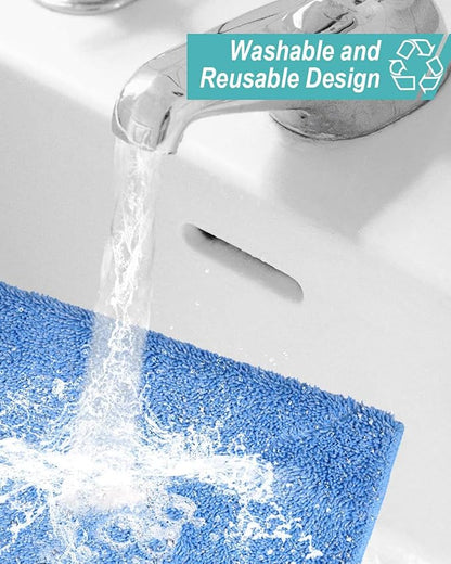 KEEPOW Microfiber Mop Refills Compatible with MR.SIGA Professional Microfiber Mop, 5 Pack Reusable Flat Mop Refills for Hardwood, Laminate, Tile Floor Cleaning, Size: 44cm X 24cm