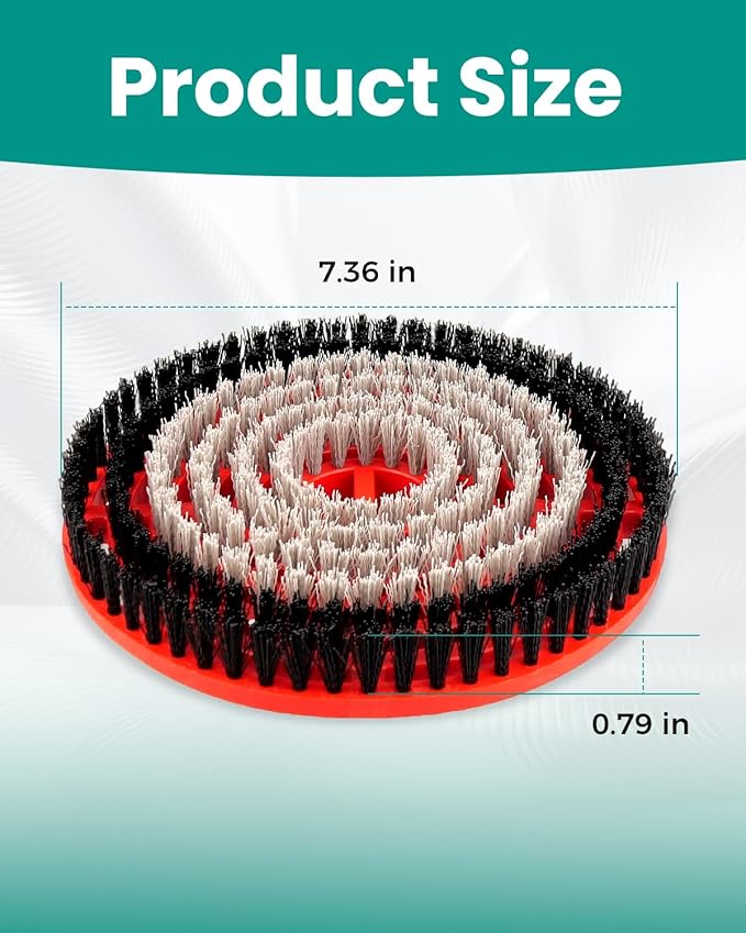 Steam Mop Replacement Brush Head Scrub Pads Black-Gray Fit for Shark Steam Mop S7000 S7001 S8201 Series Deep Cleaning, 4Pcs