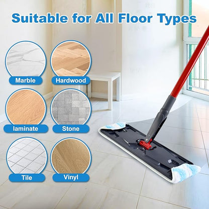3PCS Replacement Mop Pads for O-Cedar H2prO Flat Mop System, ,Microfiber Mop Pad Easy Clean For All Hard Floors,Reusable & Machine Washable