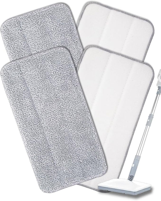 Steam Mop Pads Compatible with Seyola/FEPPO and Others Steam Cleaner for Home, Washable and Reusable Replacement Mop Pads for Floor Cleaning -4 Pack