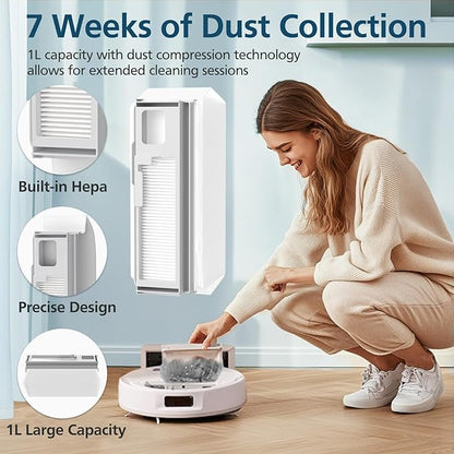 Replacement Parts Accessories Compatible with Narwal Freo X Plus/Freo X Ultra Vacuum Cleaner 1 Roller Brush & Cleaning Brush,2 HEPA Fil-ters, 2 Dust Bags, 4 Mop Pads, 6 Side Brushes, 16 Pack