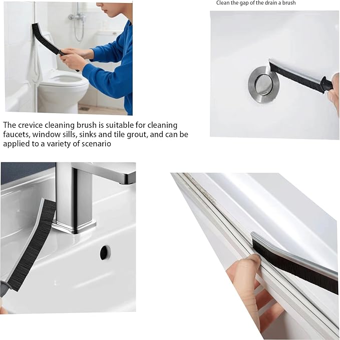 16 Pcs Crevice Cleaning Brush Set Multifunctional Hard Bristle Gap Cleaning Supplies Tool for Kitchen Window Track Grout Shower Cup Sink Corner Toilet Bathroom Cleaning Brushes Small Spaces
