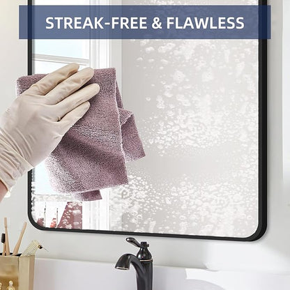 & PLUSH Microfiber Cleaning Cloth Roll - 100 Pack, Tear Away Microfiber Towels, 12" x 12", Reusable, Washable, Streak Free, Ultra Absorbent Dish Rags for Car, Home, Garage or Shop (Grey)