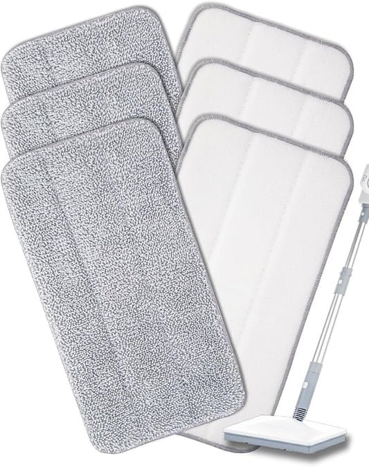 Steam Mop Pads Compatible with Seyola/FEPPO and Others Steam Cleaner for Home, Washable and Reusable Replacement Mop Pads for Floor Cleaning -6 Pack