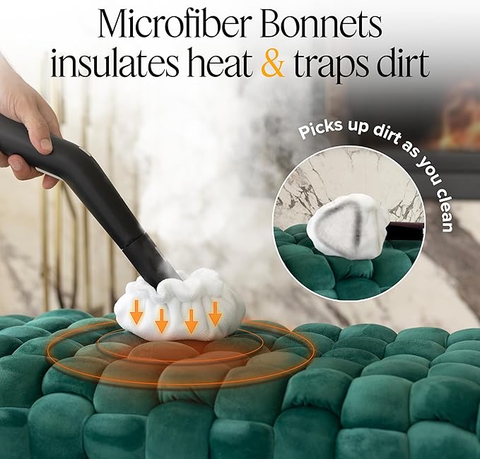 Dupray Steam Cleaning Pack Pro, 24-Piece Accessory Kit for Dupray Steam Cleaners, Microfiber Cloths & Bonnets, Nylon Brass Horsehair Stainless Brushes, Felt Storage Bag