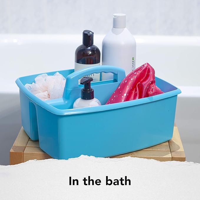 Storex Industries 13" x 11" x 6.375" Large Caddy, Teal