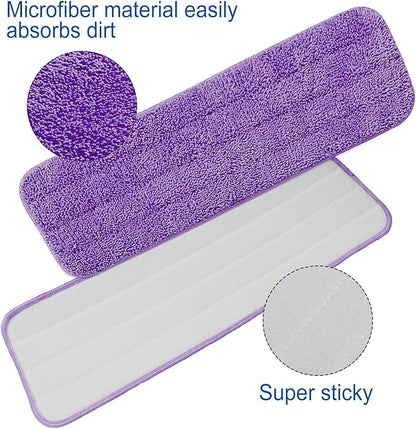 40 Pack Microfiber Cleaning Pads Machine Washable Replacement Head for Wet/Dry Mops Flat Reusable Household Replacement Mop Pad for Hardwood Floor Cleaning Scrubbing Fit Most Mops (Multicolor)