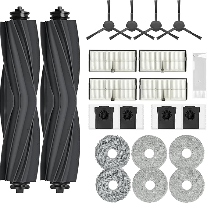 Accessories for Dreame L10s Ultra Heat and Gen 2 ONLY X30 Ultra Mova E30 mops/Wipes X6; dust Bag X4; Filter HEPA X4; Main Brushes X2; Side Brushes X4 Spare Parts