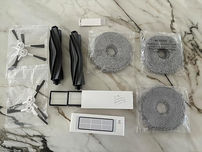 Accessories for Dreame L10s Pro Ultra, L10 Prime L10s Pro Gen 2 L10s Plus Wiping Pads X6 ; Filters X4 ; Main Brushes X2 ;Side Brushes X4 Spare Parts