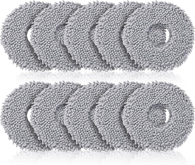 10 Pack Mop Pads for Roborock Qrevo S5V, QV 35A 35S, Saros 10R, Curvx, Curv S5X, Edge S5A, Master, Slim, Q Revo S/Pro/Plus/MaxV Robot Vacuum Cleaner, Mop Pad Replacement Accessories