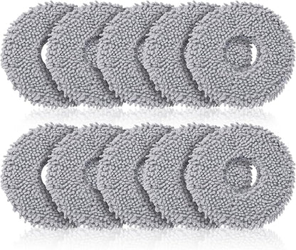 10 Pack Mop Pads for Roborock Qrevo S5V, QV 35A 35S, Saros 10R, Curvx, Curv S5X, Edge S5A, Master, Slim, Q Revo S/Pro/Plus/MaxV Robot Vacuum Cleaner, Mop Pad Replacement Accessories