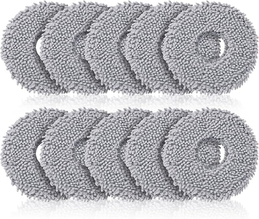 10 Pack Mop Pads for Roborock Qrevo S5V, QV 35A 35S, Saros 10R, Curvx, Curv S5X, Edge S5A, Master, Slim, Q Revo S/Pro/Plus/MaxV Robot Vacuum Cleaner, Mop Pad Replacement Accessories