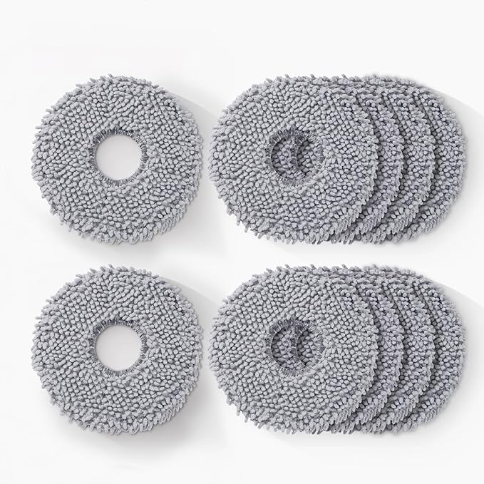 10 Pack Mop Pads for Roborock Qrevo S5V, QV 35A 35S, Saros 10R, Curvx, Curv S5X, Edge S5A, Master, Slim, Q Revo S/Pro/Plus/MaxV Robot Vacuum Cleaner, Mop Pad Replacement Accessories