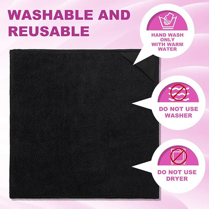 Tudomro 30 Pcs Magnetic Cleaning Cloth Dry Erasers Bulk for White Boards with Most Whiteboards Dry Eraser Reusable Microfiber Cloth Eraser, Home Office, 10'' x 10''(Black, Gray,Blue)