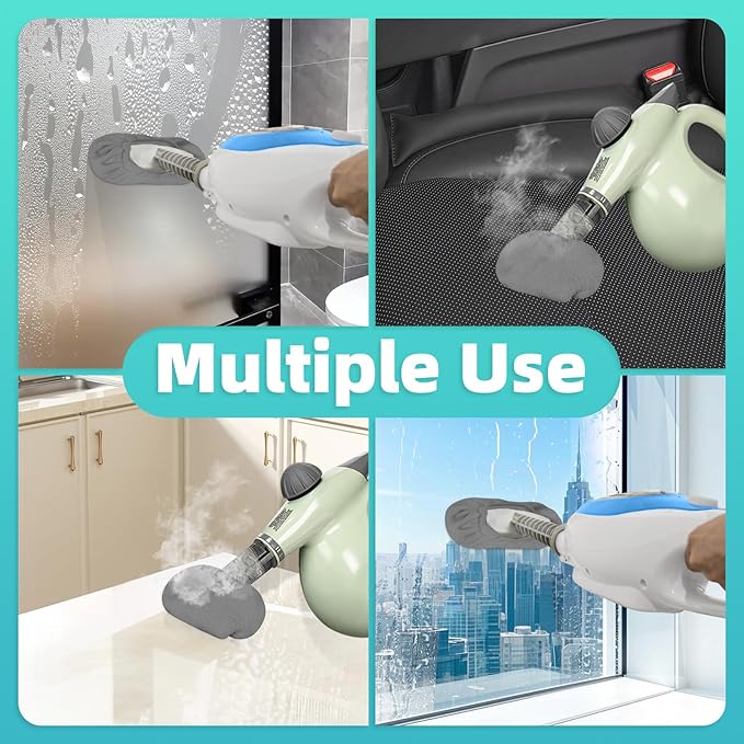 10 Pack Microfiber Cloth for Handheld Steam Shot, Steam Cleaner Accessories, Reusable Washable Steam Mop Pads Compatible with Most of Handheld Steam Shot/Cleaners （Grey）