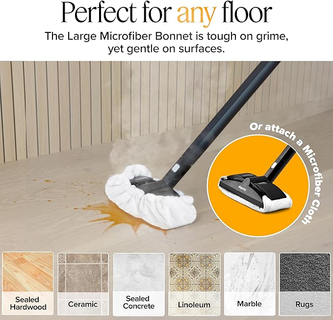 Dupray Steam Cleaning Pack Pro, 24-Piece Accessory Kit for Dupray Steam Cleaners, Microfiber Cloths & Bonnets, Nylon Brass Horsehair Stainless Brushes, Felt Storage Bag