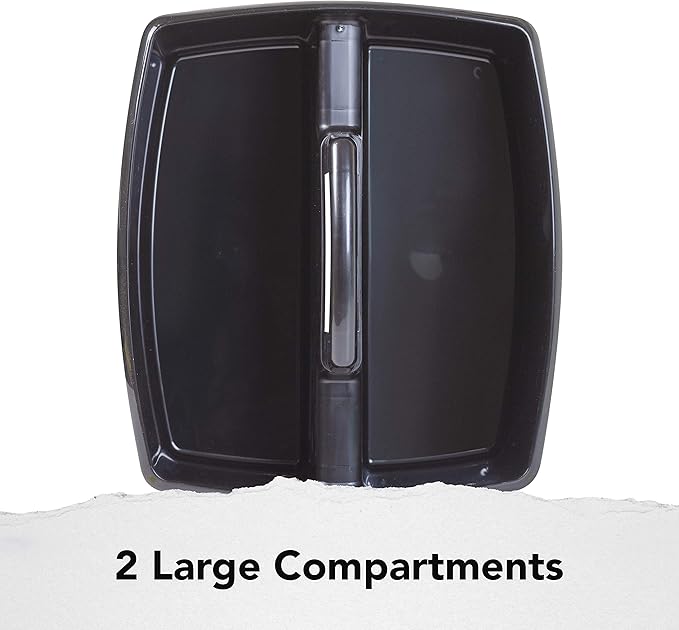 Storex 2-Compartment Large Cleaning Caddy – Multipurpose Supply Organizer with Handle - Black (00973A06C),(Pack of 6)