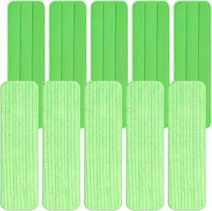 Replacement Microfiber Mop Pads Commercial: 10 Pack for Rubbermaid Commercial 18-Inch Mop, Wet & Dry Commercial Cleaning Refills Reusable for for All Flat Floors