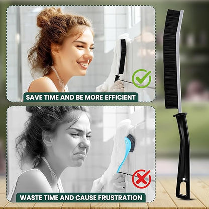 Crevice Cleaning Brush Set – 6Pcs Hard Bristle Cleaning Tools for Grout, Tile Floors, Gaps & Narrow Spaces – Small Grout Scrub Brush for Cleaning Bathroom, Shower, Window Tracks, Kitchen