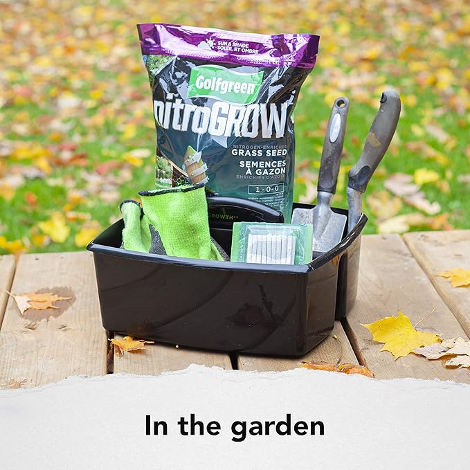 Storex 2-Compartment Large Cleaning Caddy – Multipurpose Supply Organizer with Handle - Black (00973A06C),(Pack of 6)