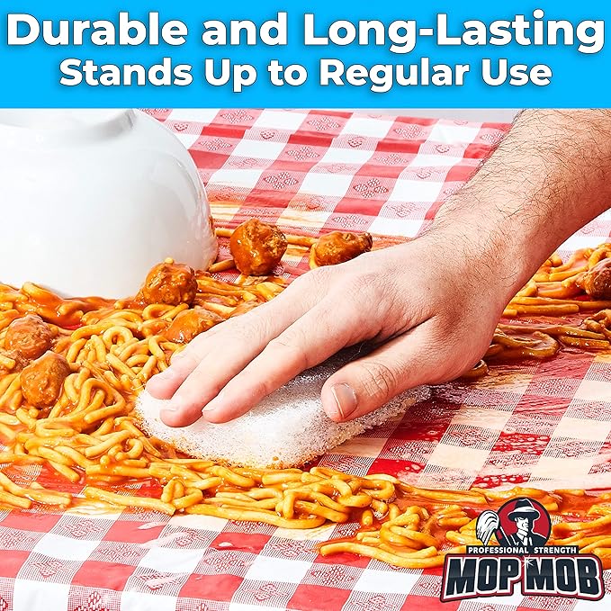 Non-Scratch, Super Long-Lasting Scrubbing Pad 5 pk, 10x4.5in. Best Reusable Multipurpose Scouring Sponge for Home Surfaces. Perfect Pro Grade Multi-Surface Scrubber Pads for Light-Duty Indoor Cleaning